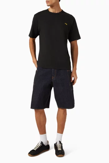 Jumping Tiger Embroidered T-shirt in Cotton
