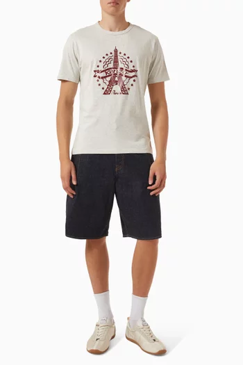Eiffel Tower Design T-shirt in Cotton