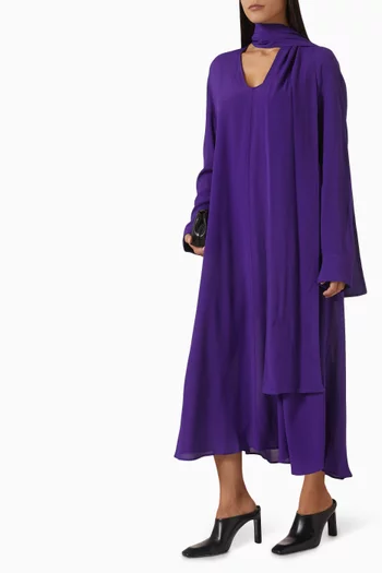 Scarf Midi Dress in Viscose
