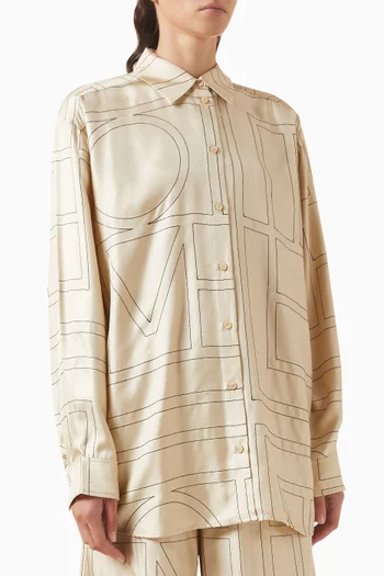 Embroidered Shirt in Silk