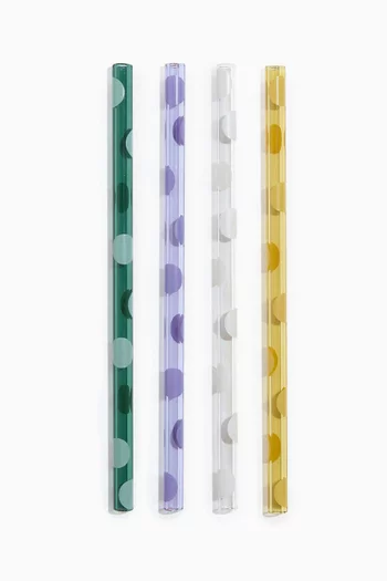 Polka Dot Straws, Set of 4