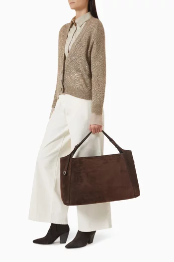 Sartorial Shopper Bag in Suede