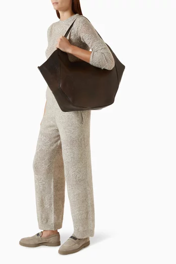 BC Duo Shopper Bag in Lizard-effect Leather