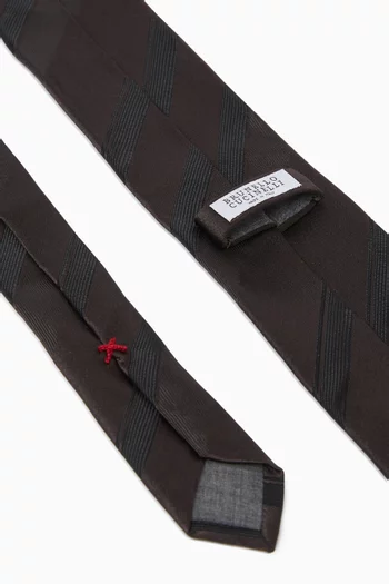Regimental Stripe Tie in Silk