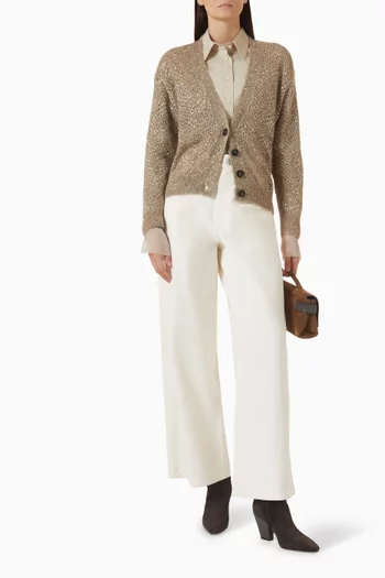 Silk-cuff Shirt in Stretch Cotton-poplin