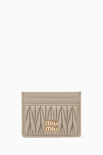 Card Holder in Matelassé Nappa Leather
