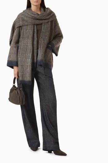 Prince of Wales Double-knit Jacket in Mohair-wool