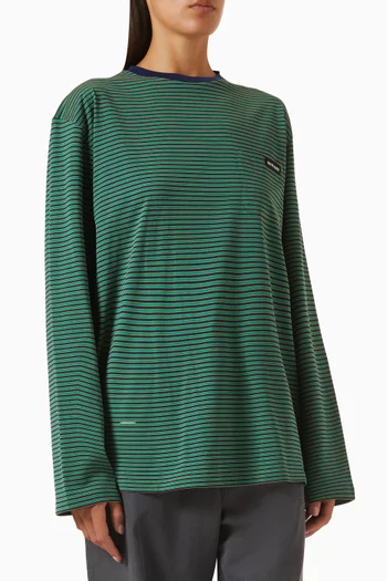Striped Jersey T-shirt in Cotton