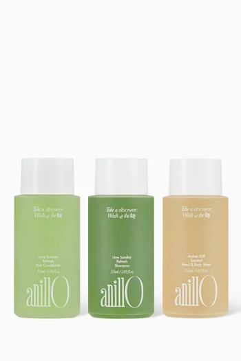 Lime Sunday & Amber528 Travel Shower Set, 3 x 55ml