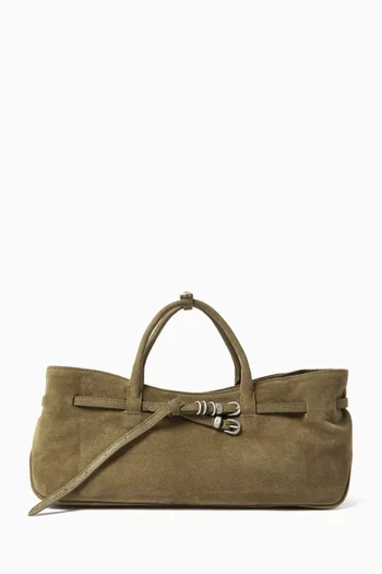 Grandma Used Top-handle Bag in Suede