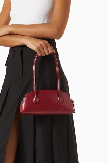Small Bessette Shoulder Bag in Crinkle Leather