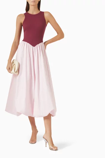 Yasmiri Bubble Hem Midi Dress