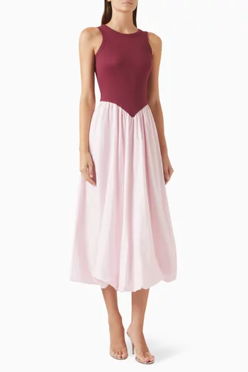 Yasmiri Bubble Hem Midi Dress