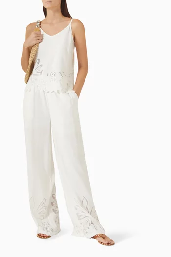Yaslera Strap Top in LInen-blend