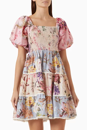 Yasmessa Mini Dress in Cotton Blend