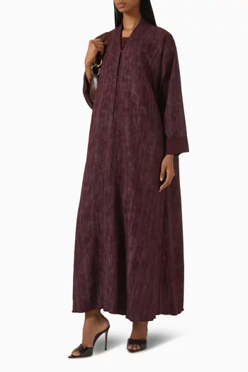 3-piece Abaya Set in Washed Linen