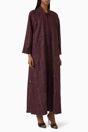 3-piece Abaya Set in Washed Linen
