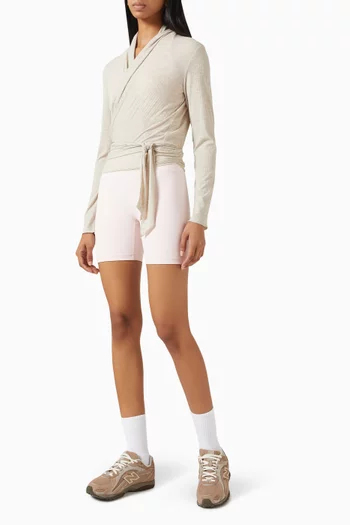Rib Ballet Wrap Top