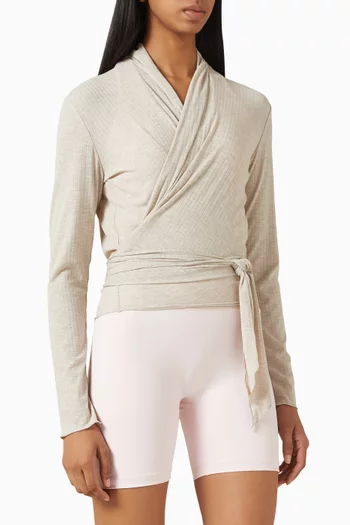Rib Ballet Wrap Top