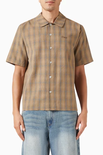 Plaid Button-up Shirt in Cotton
