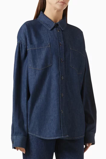 Deira Oversized Shirt in Denim