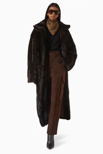 Ravello Robe Coat in Faux Fur