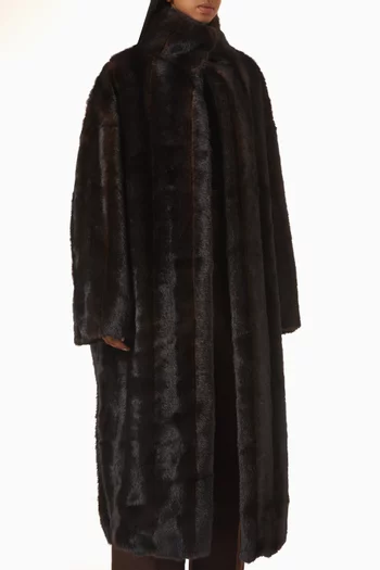 Ravello Robe Coat in Faux Fur