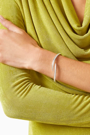 Vienna Bangle in Rhodium-plated Metal