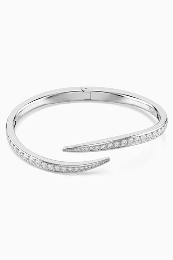 Vienna Bangle in Rhodium-plated Metal
