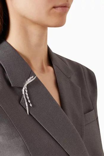 Mesmera Brooch in Rhodium-plated Metal