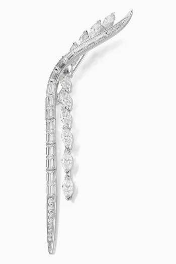 Mesmera Brooch in Rhodium-plated Metal