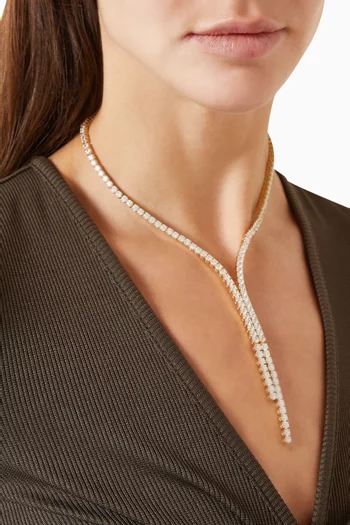 Matrix Y Necklace in 18kt Gold-finish Metal