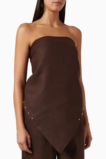 بلوزة سامارا برباط كتان