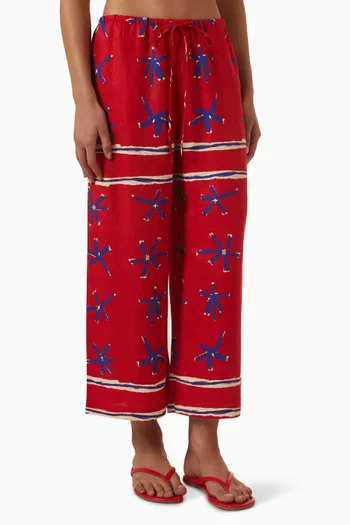 Mateo Crop Pants in Linen