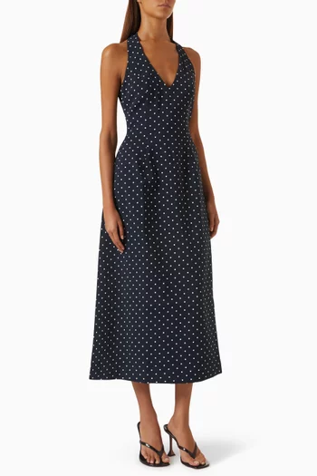 Volume-skirt Midi Dress