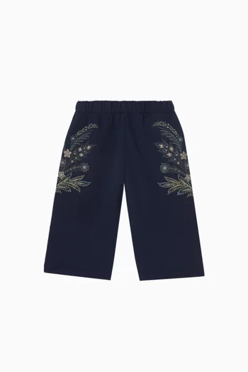 Embroidered Jeans in Denim