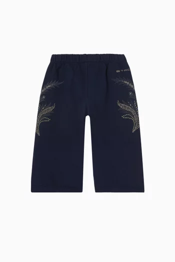 Embroidered Jeans in Denim