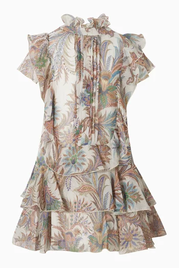Botanical Toile Print Dress
