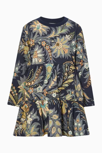 Botanical Toile Print Dress