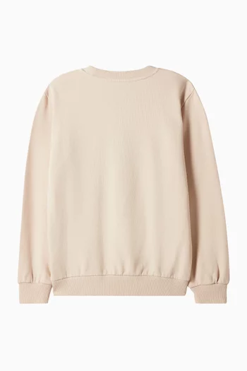 Floral Print Crewneck Sweatshirt