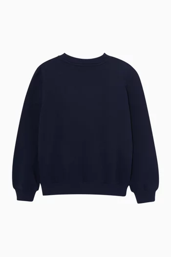 Floral Print Crewneck Sweatshirt