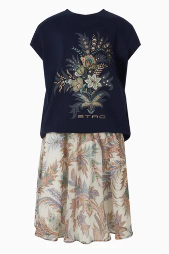 Floral-print Skirt