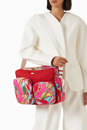 Pucci-printed Changing Bag in Nylon