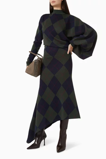 Argyle Knitted Dress