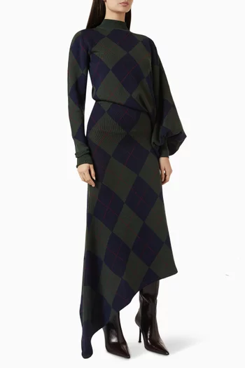Argyle Knitted Dress
