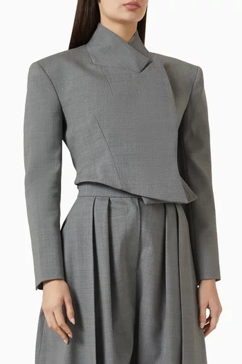 Cropped Double-breasted Jacket
