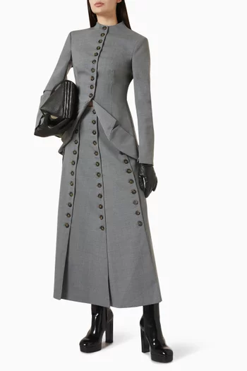 Multi-panel Button Skirt