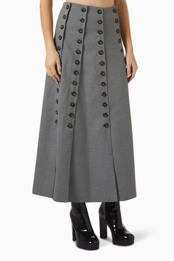 Multi-panel Button Skirt
