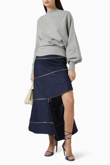 Multi-strap Skirt in Denim