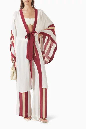 Bold Stripes Robe in Viscose